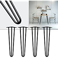 Los mejores  - Patas horquilla mesa set 4 negro 30cm Hairpin Legs diseño industrial vntage retro tendencia muebles